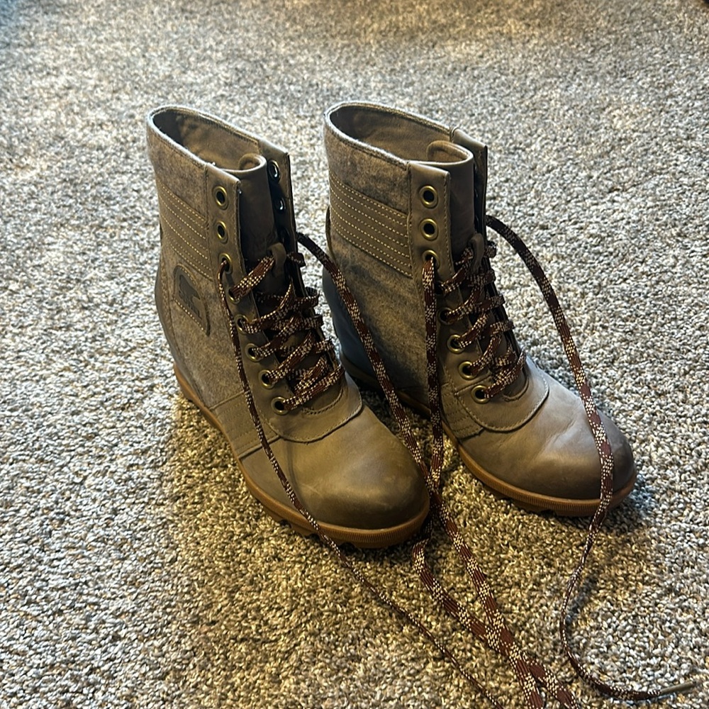 Taupe Sorel Lexie Wedge Boot